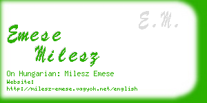 emese milesz business card